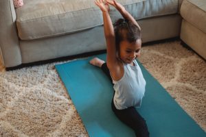 kid doing exercise